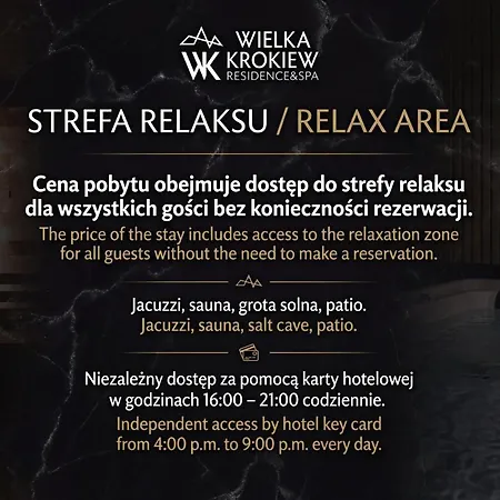Wielka Krokiew Residence&spa - - Jacuzzi, Sauna, Teznia Solankowa, Spa, Grill Aparthotel 4*